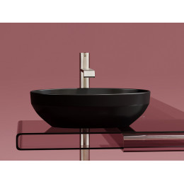 Умывальник чаша накладная овальная (цвет Черный Матовый) Element 502x363x145мм