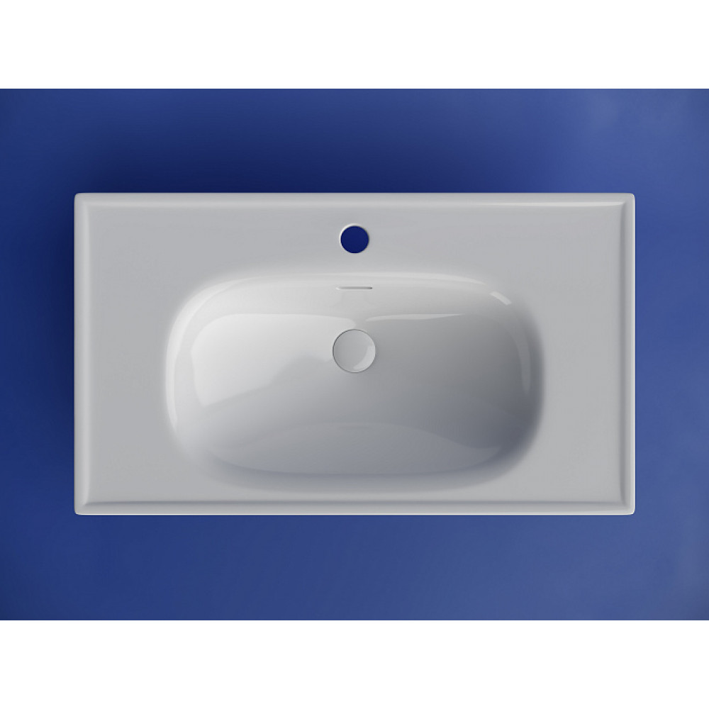 Раковина накладная CERAMICANOVA Sabo с отверстием под смеситель 800x460x130 белый