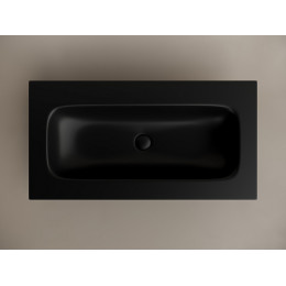Раковина накладная мебельная CERAMICANOVA Grace прямоугольная 910x457x137 без отверстия под смеситель 910*457*137 цвет черный матовый CN7019MBwx