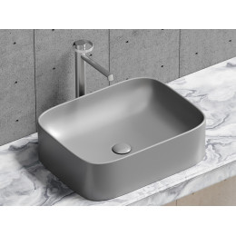 Умывальник чаша накладная прямоугольная (цвет Антрацит Матовый) Element 505x380x150мм