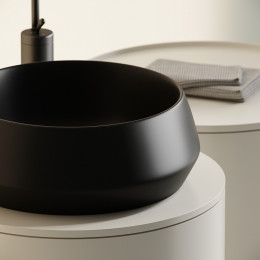 Раковина CERAMICANOVA Maya накладная круглая 400x400x140 черный матовый CN12004MB