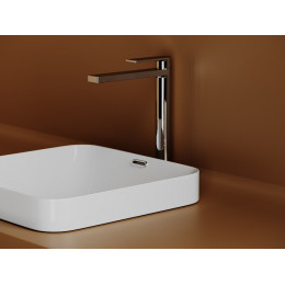 Раковина встраиваемая сверху Element с отверстием слива - перелива  квадратной формы 438x438x172 мм  цвет белый   CN6077