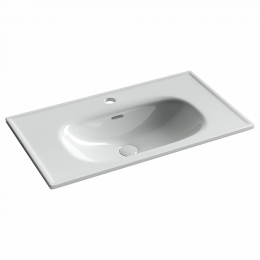 Раковина накладная CERAMICANOVA Sabo с отверстием под смеситель 800x460x130 белый