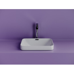 Раковина встраиваемая сверху Element  с отверстием слива - перелива  прямоугольной формы 460x330x170 мм  цвет белый   CN6078