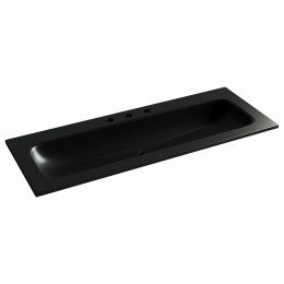 Раковина накладная мебельная CERAMICANOVA Grace прямоугольная 1210x457x137 с тремя отверстиями под смеситель цвет черный матовый CN7024MB