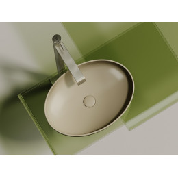 Умывальник чаша накладная овальная (цвет Капучино Матовый) Element 502x363x145мм