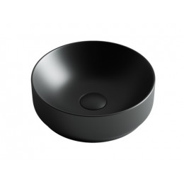 Умывальник чаша накладная круглая (цвет Черный Матовый) Element 355x355x125мм