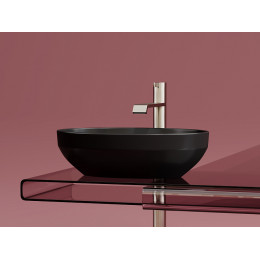 Умывальник чаша накладная овальная (цвет Черный Матовый) Element 502x363x145мм