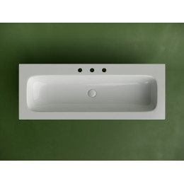 Раковина накладная мебельная CERAMICANOVA Grace прямоугольная 1210x457x137 с тремя отверстиями под смеситель цвет белый CN7024