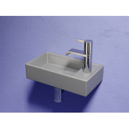 Умывальник подвесной прямоугольный (чаша слева, отверстие под смеситель справа) цвет антрацит матовый Element 407x217x100