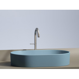 Умывальник чаша накладная овальная (цвет Голубой Матовый) Element 608x385x122мм
