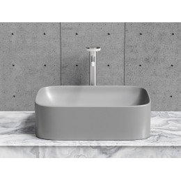 Умывальник чаша накладная прямоугольная (цвет Антрацит Матовый) Element 505x380x150мм