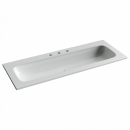 Раковина накладная мебельная CERAMICANOVA Grace прямоугольная 1210x457x137 с тремя отверстиями под смеситель цвет белый CN7024