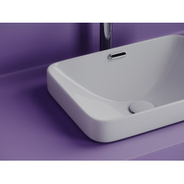 Раковина встраиваемая сверху Element  с отверстием слива - перелива  прямоугольной формы 460x330x170 мм  цвет белый   CN6078