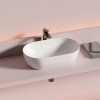 Раковина CERAMICANOVA Twist накладная овальной формы 500x300x140 белый CN12001