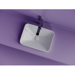 Раковина встраиваемая сверху Element  с отверстием слива - перелива  прямоугольной формы 460x330x170 мм  цвет белый   CN6078