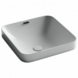 Раковина встраиваемая сверху Element с отверстием слива - перелива  квадратной формы 438x438x172 мм  цвет белый   CN6077