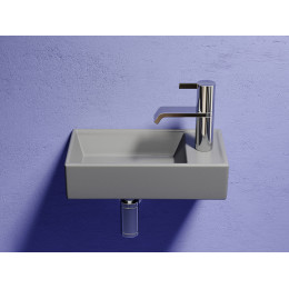 Умывальник подвесной прямоугольный (чаша слева, отверстие под смеситель справа) цвет антрацит матовый Element 407x217x100