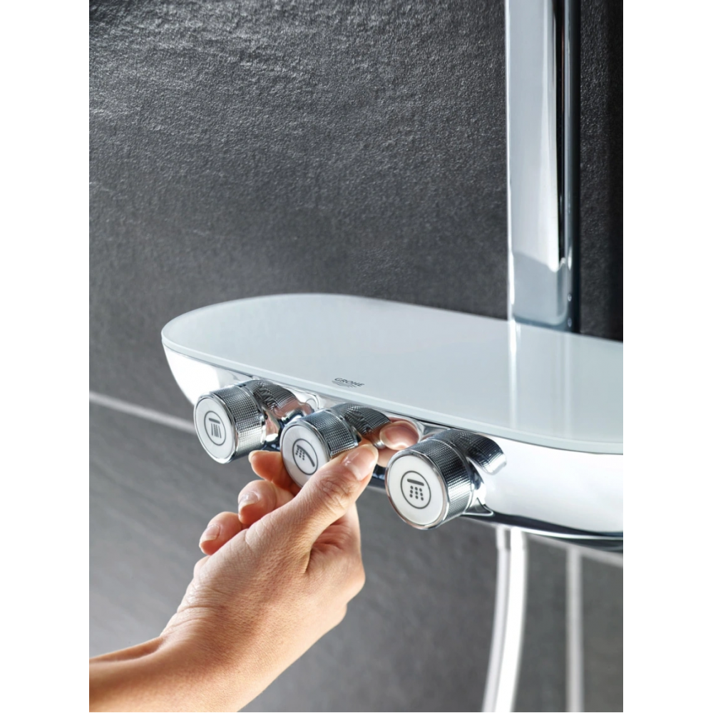 Душевая система GROHE Rainshower System SmartControl 360 DUO с термостатом для душа, хром (26250000)