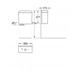Смывной бачок для унитаза GROHE Euro Ceramic, альпин-белый (39332000)
