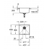 Мойка GROHE K700U с одной чашей, 457 x 406 мм, серый гранит (31653AT0)