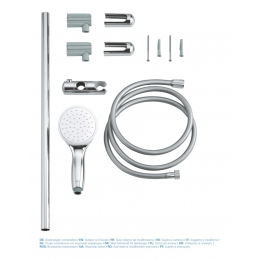 Душевой гарнитур GROHE Tempesta 100, 1 режим струи, душевая штанга 600 мм, 9,5 л/мин, хром (27853001)