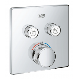 Внешняя часть термостата для ванны и душа GROHE Grohtherm SmartControl на 2 потребителя, хром (29124000)