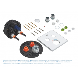 Внешняя часть термостата для ванны и душа GROHE Grohtherm SmartControl на 2 потребителя, хром (29124000)