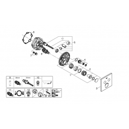 Внешняя часть термостата для ванны и душа GROHE Grohtherm SmartControl на 2 потребителя, хром (29124000)