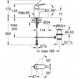 Смеситель для биде Grohe Eurosmart Cosmopolitan 32839000