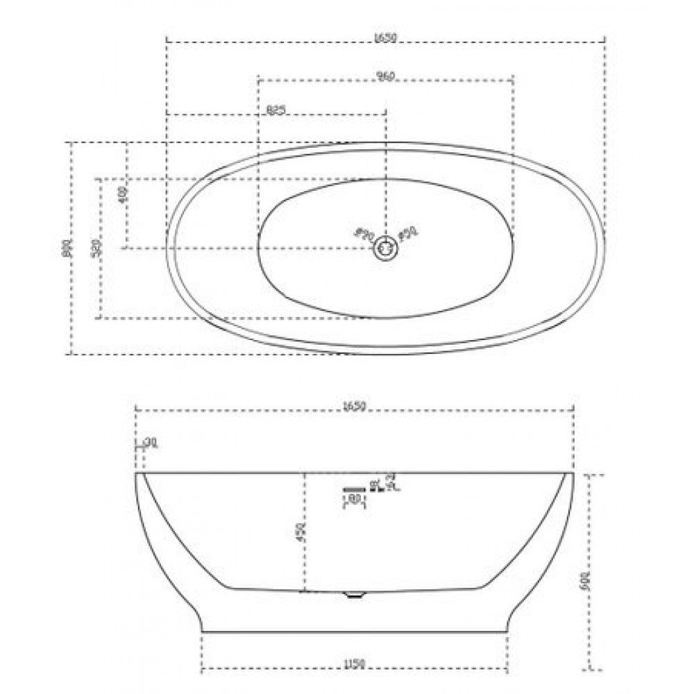 Акриловая ванна ABBER AB9207MB черная матовая