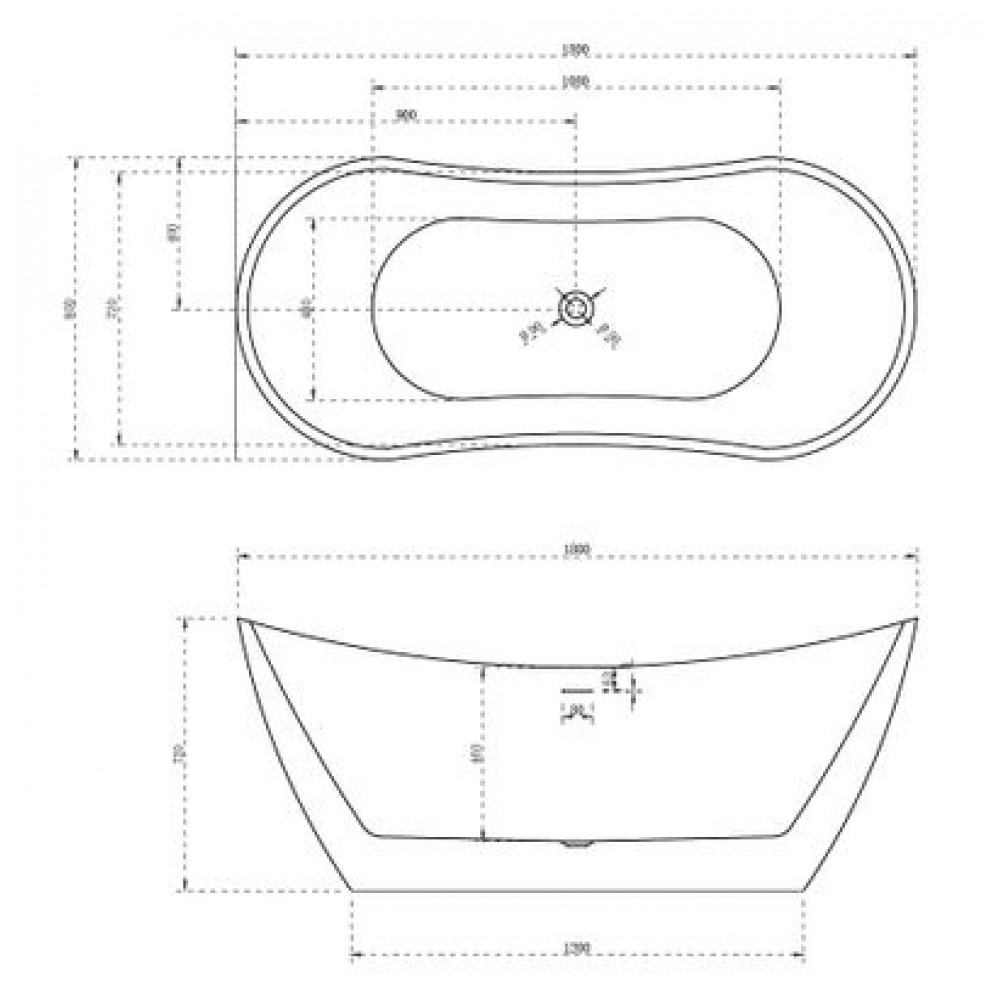 Акриловая ванна ABBER AB9322 белая