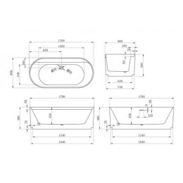 Акриловая ванна ABBER AB9444MW белая матовая