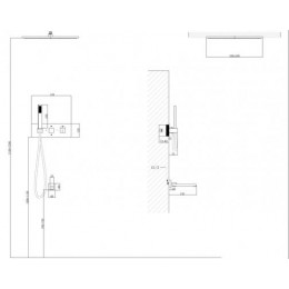 Душевая система ABBER Daheim AF8254 скрытого монтажа с изливом, термостат, хром