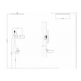 Душевая система ABBER Daheim AF8254G скрытого монтажа с изливом, термостат, золото матовое