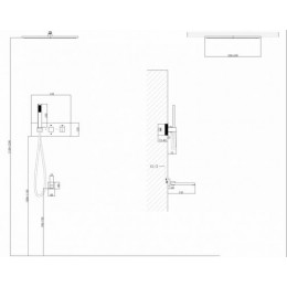 Душевая система ABBER Daheim AF8254NG скрытого монтажа с изливом, термостат, никель