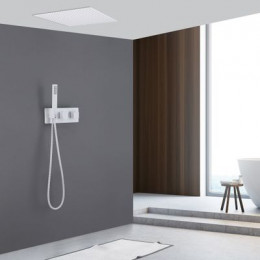 Душевая система ABBER Daheim AF8255W скрытого монтажа без излива, термостат, белая матовая