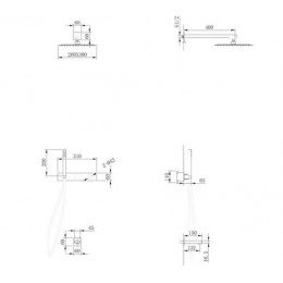 Душевая система ABBER Rund AF8717SP скрытого монтажа с изливом, сатин