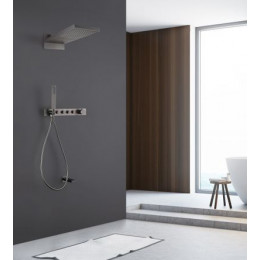 Душевая система ABBER Rund AF8753NG скрытого монтажа с изливом, термостат, никель