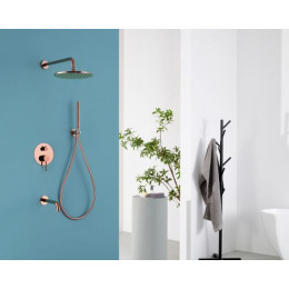 Душевая система ABBER Wasser Kreis AF8117RG скрытого монтажа с изливом, розовое золото