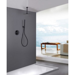 Душевая система ABBER Wasser Kreis AF8121B скрытого монтажа без излива, черная матовая