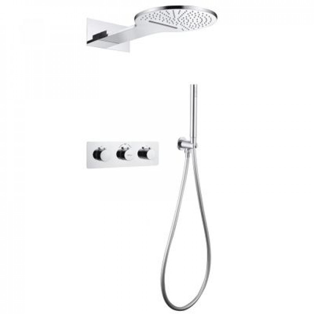 Душевая система ABBER Wasser Kreis AF8151 скрытого монтажа без излива, термостат, хром
