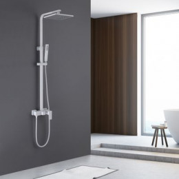 Душевая стойка с изливом, белая матовая, ABBER Daheim AF8216WL