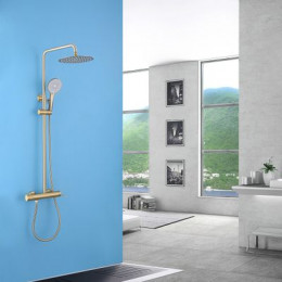 Душевая стойка с изливом, золото матовое, ABBER Emotion AF8816GL