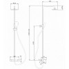 Душевая стойка ABBER Thermostat AF8516 с термостатом и изливом, хром