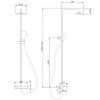 Душевая стойка ABBER Thermostat AF8516B с термостатом и изливом, черная матовая