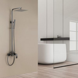 Душевая стойка с изливом, никель, ABBER Wasserfall AF8616NGL