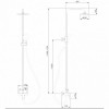 Душевая стойка ABBER Weiss Insel AF8020FW без излива, белый матовый