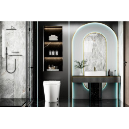 Электронный унитаз-биде ABBER Bequem AC1116S приставной белый