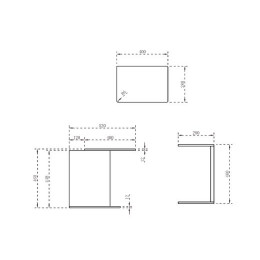 Столик для ванной комнаты ABBER Stein AS1636MB черный матовый